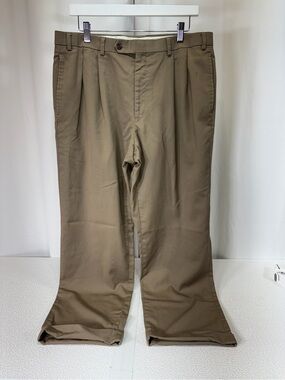 Ralph Lauren Olive Khaki Pleated Chinos 4019